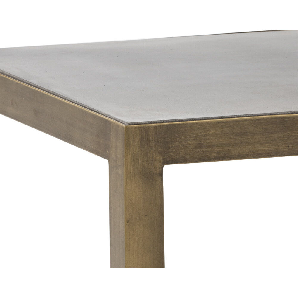 Rubix 23.5 X 18 inch Grey / Antique Brass End Table